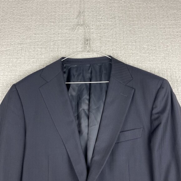 Canali x Harry Rosen Blazer Mens 54R Dark Black / Blue Wool Italy Made - Picture 2 of 16